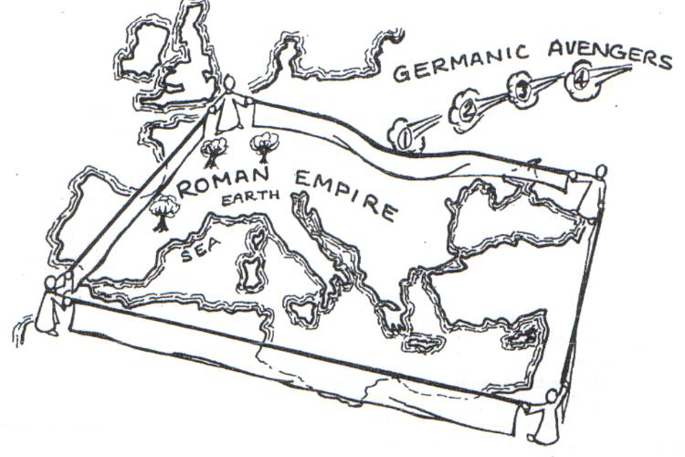 The Germans held back from entering the Roman Empire to allow for preaching
